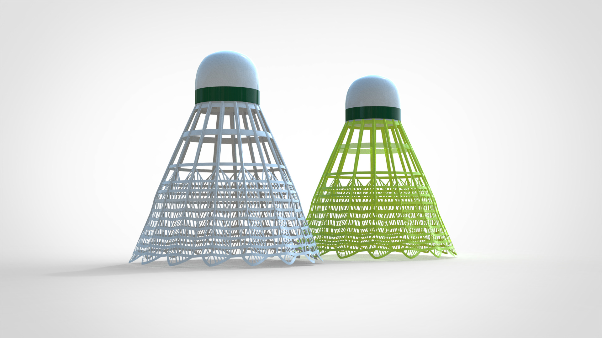 Badminton Shuttlecock 3D model_2
