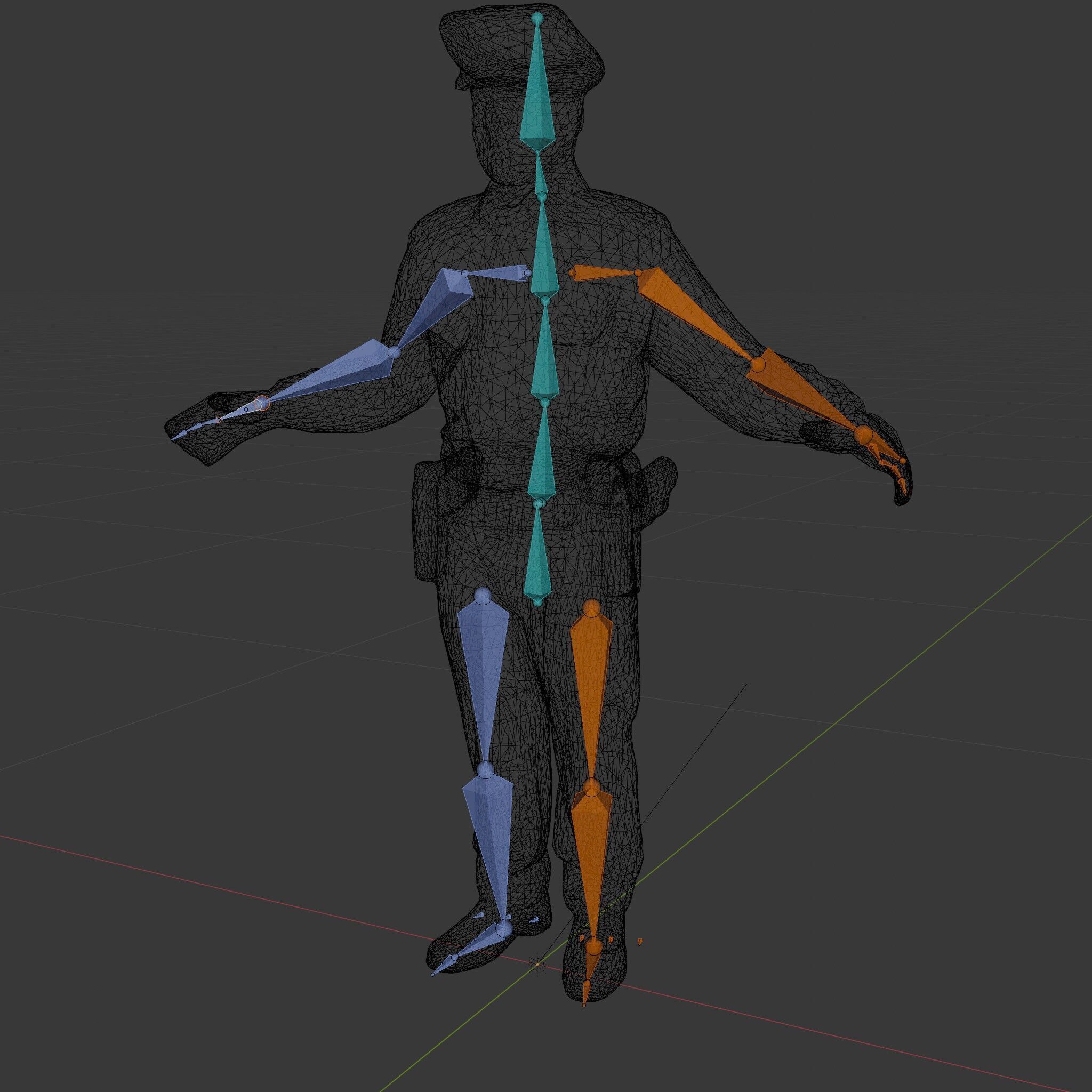 Realistic Police Officer D Character Model with PBR Textures Low-poly 3D model_37