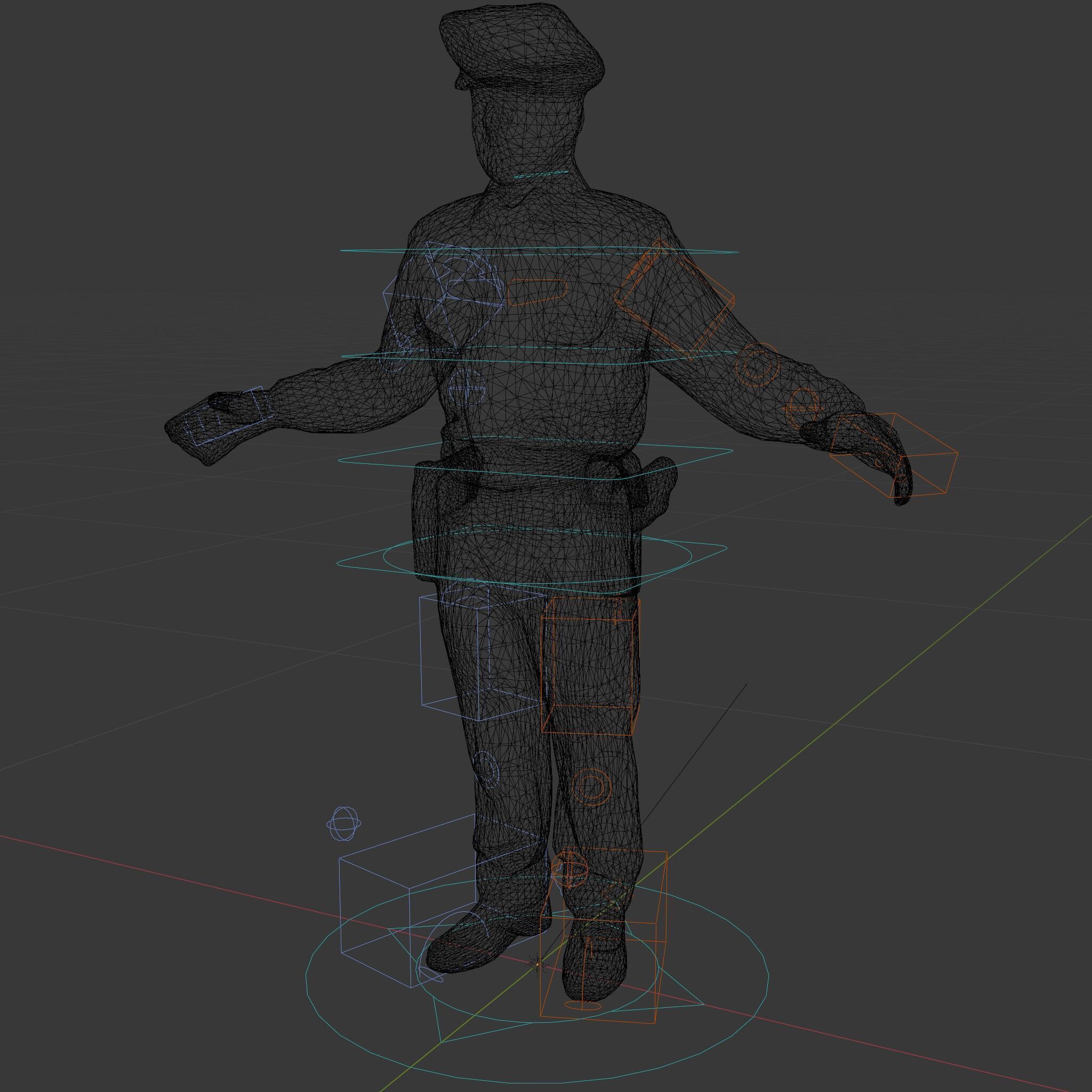 Realistic Police Officer D Character Model with PBR Textures Low-poly 3D model_28