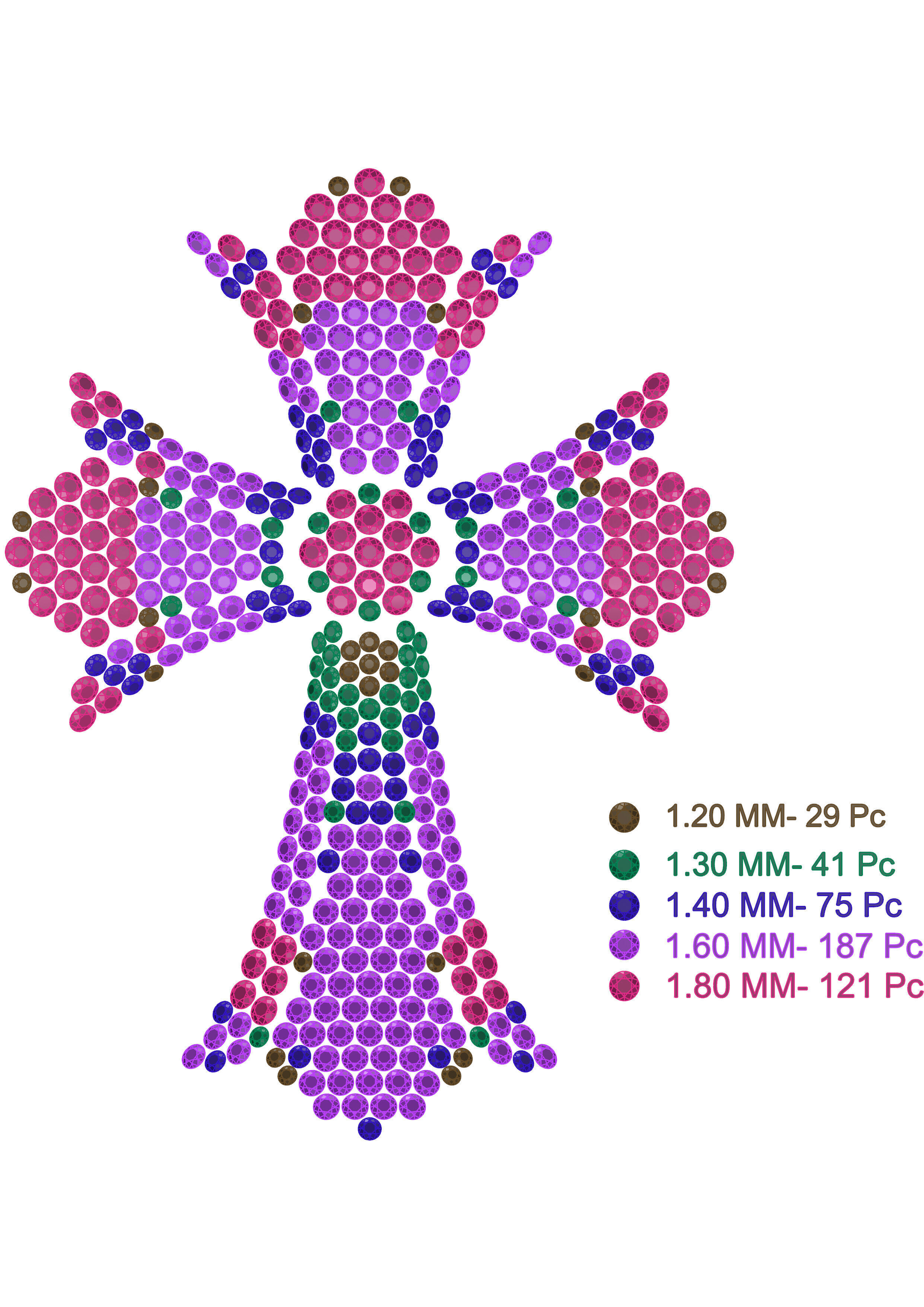 DIAMOND CROSS PENDANT NECKLACE 3dmodel 3D print model 3D print model_12