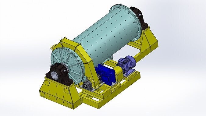 960X3000 mm BALL MILL 3D model
