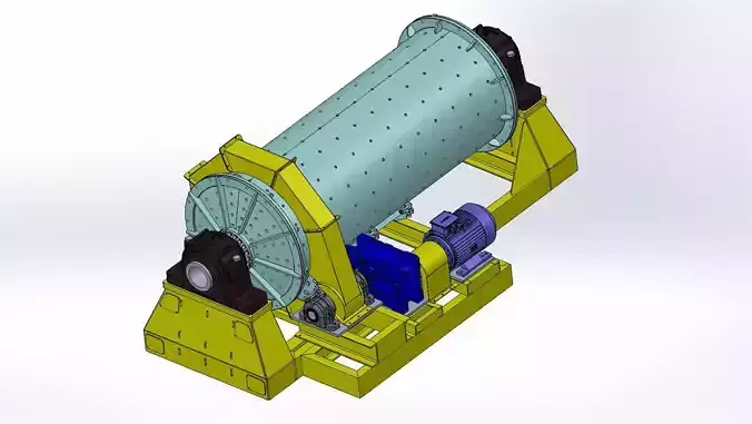 960X3000 mm BALL MILL 3D model
