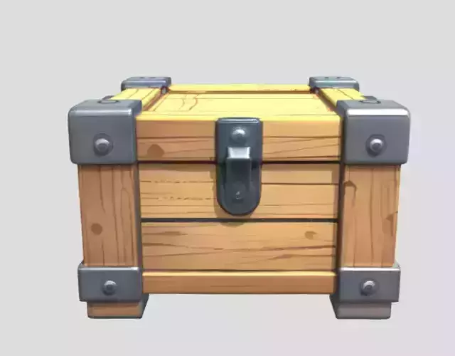 Wooden Crate 3D Model PBR Textured Game Ready Prop