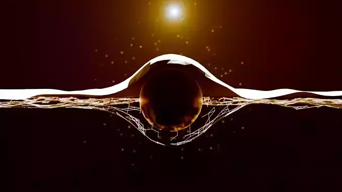 Abstract Sci-Fi Energy Field by geometry nodes