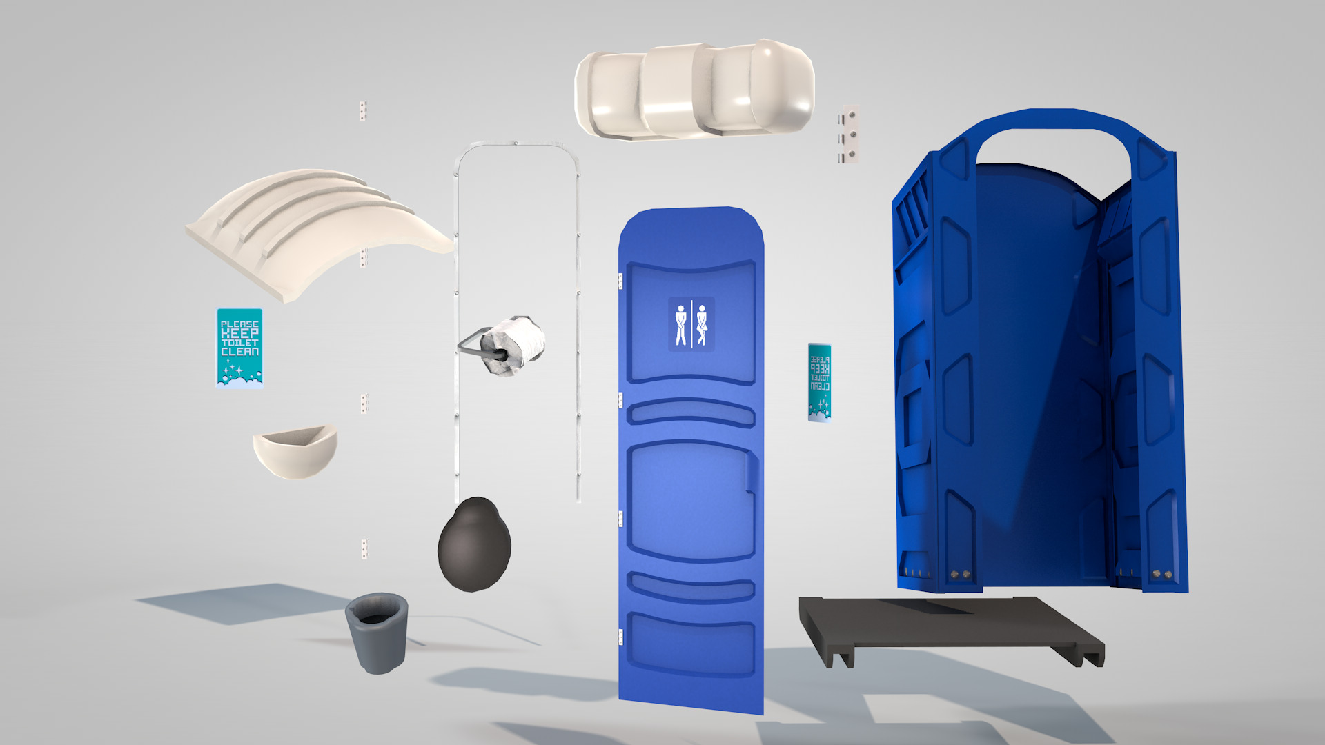 Portable Toilet 3D model_3