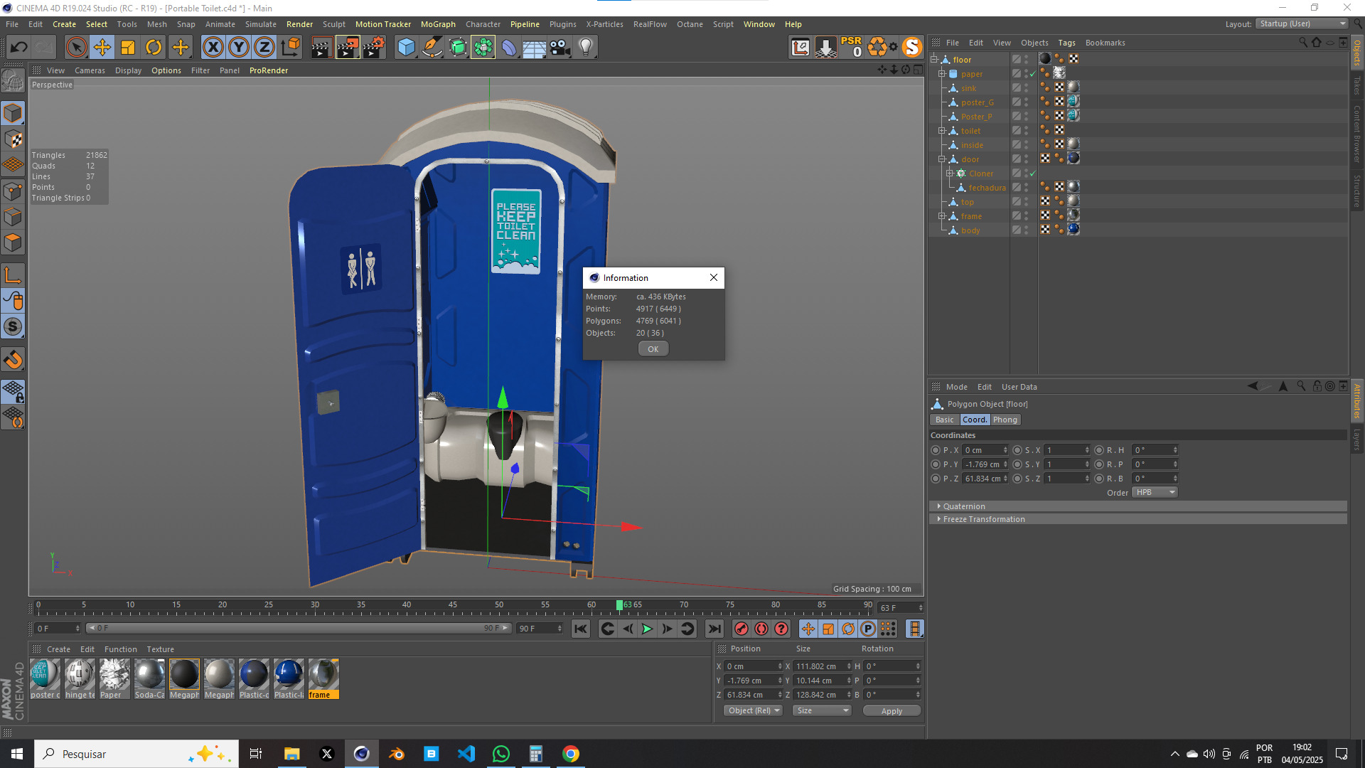 Portable Toilet 3D model_13
