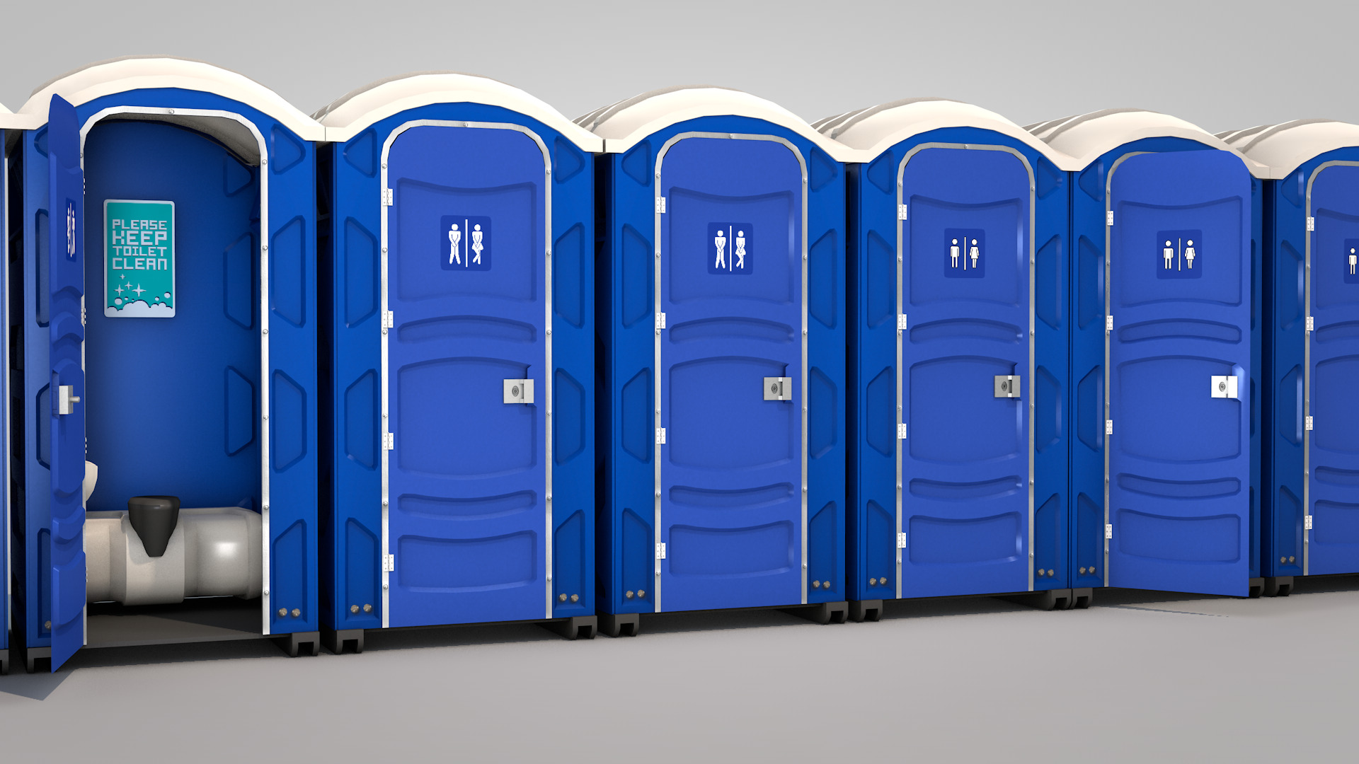 Portable Toilet 3D model_2