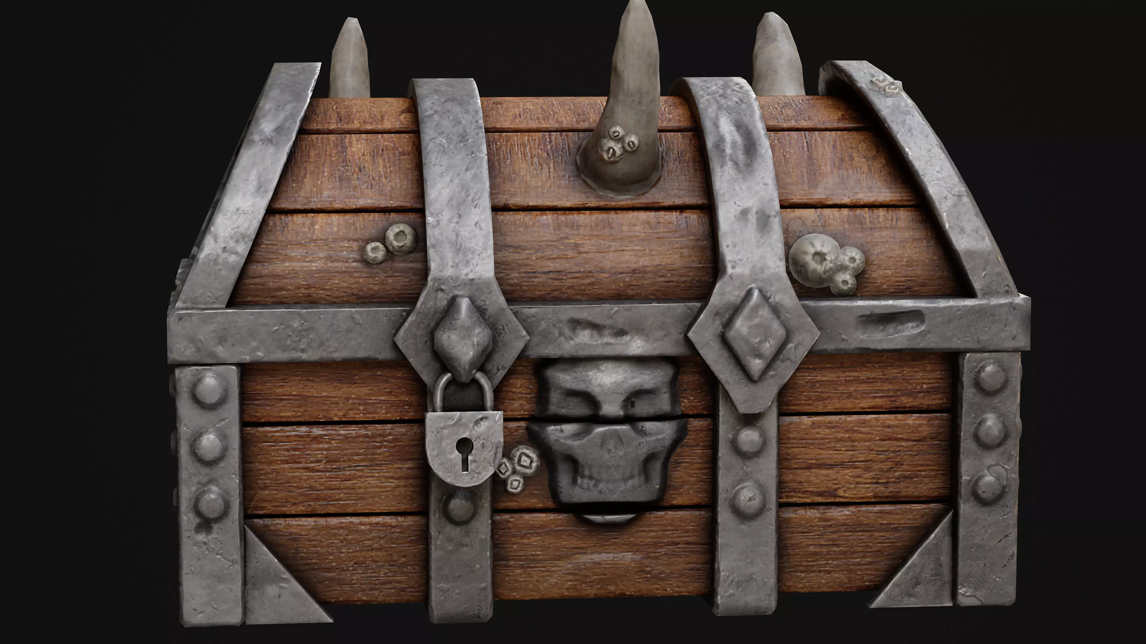 Chest Game Ready Low-poly 3D model