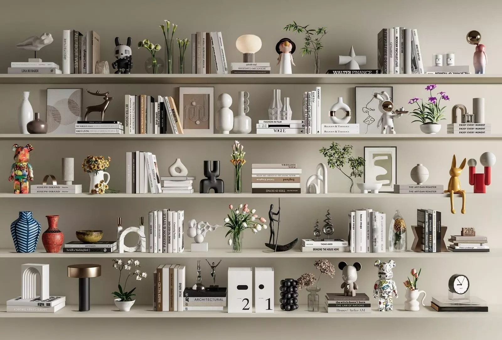 Modern ornaments combination  3D model_0