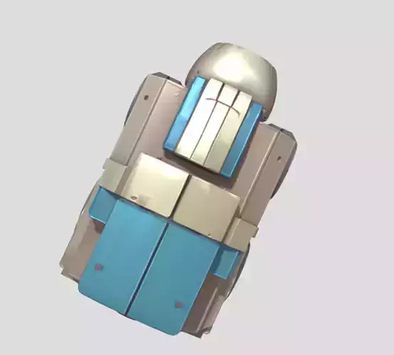 Robotic Vehicle with Camera PBR Textured Game Ready 3D Model Low-poly 3D model