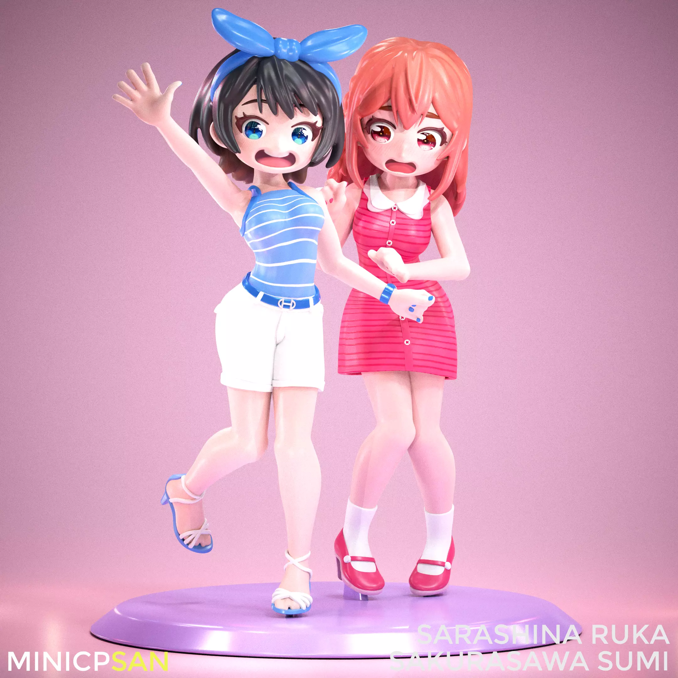 Sarashina Ruka and Sakurasawa Sumi - Rent-a-Girlfriend 3D print model