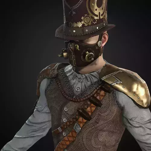  Steampunk rigged character