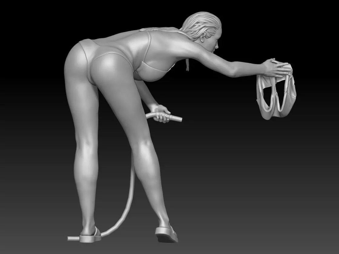 car wash girl 2025 7 3D print model_0