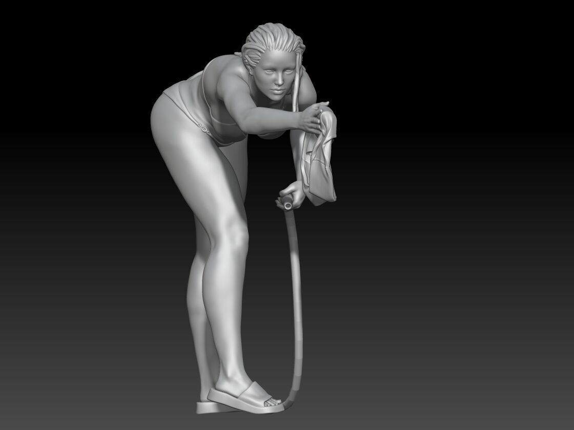 car wash girl 2025 7 3D print model_1