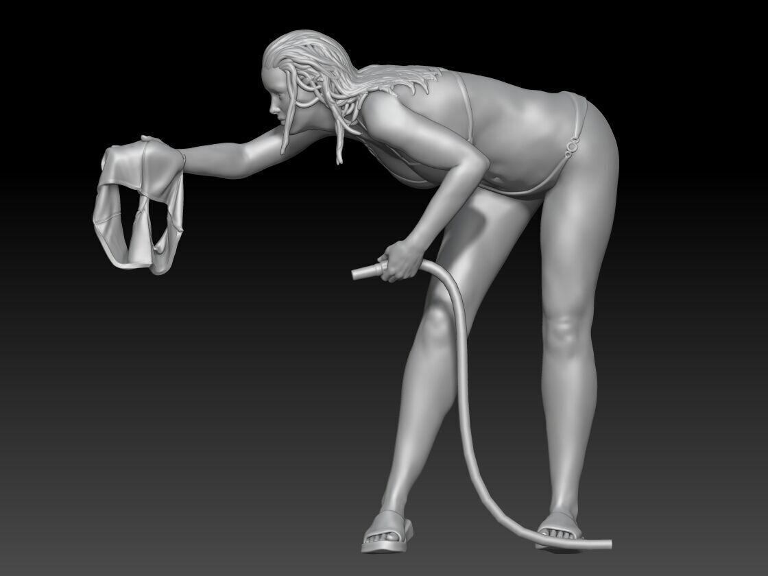 car wash girl 2025 7 3D print model_2
