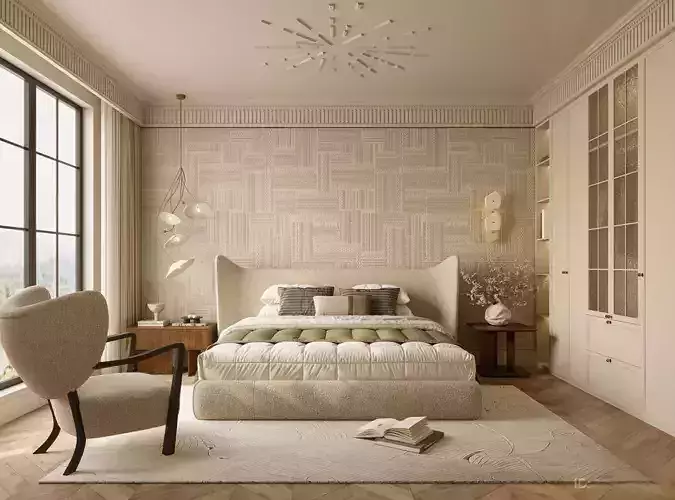 French style antique home bedroom