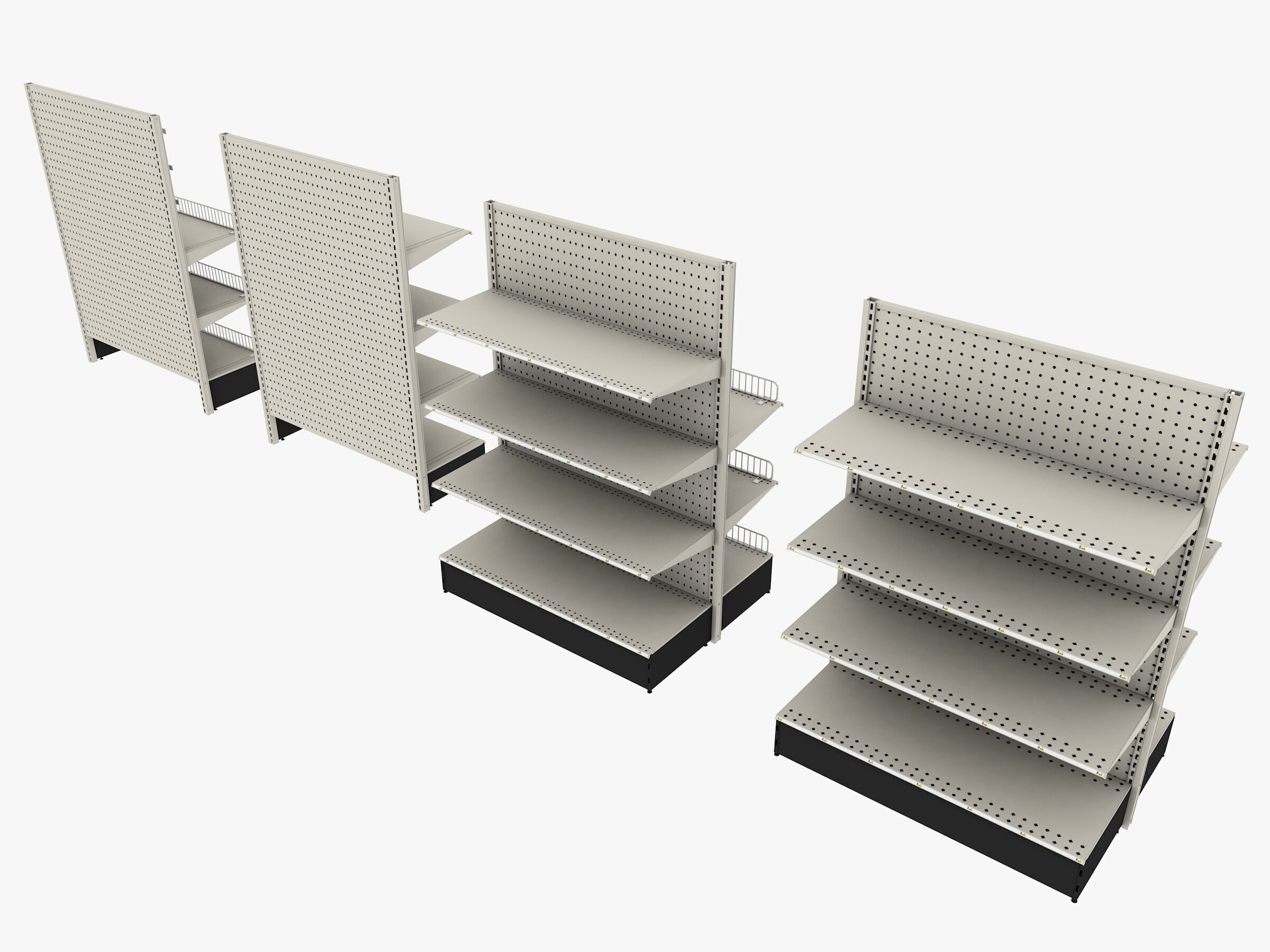 Store Shelf 2 Low-poly 3D model_4