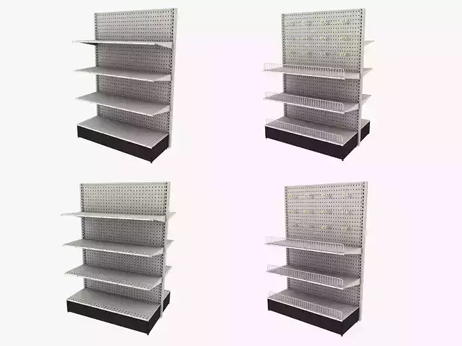 Store Shelf 2 Low-poly 3D model