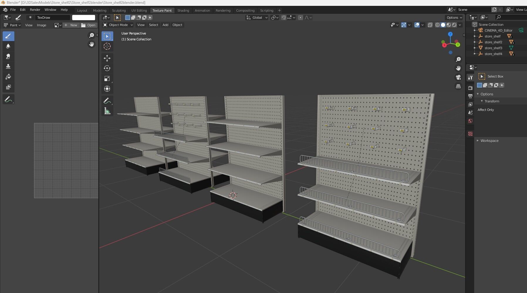 Store Shelf 2 Low-poly 3D model_19