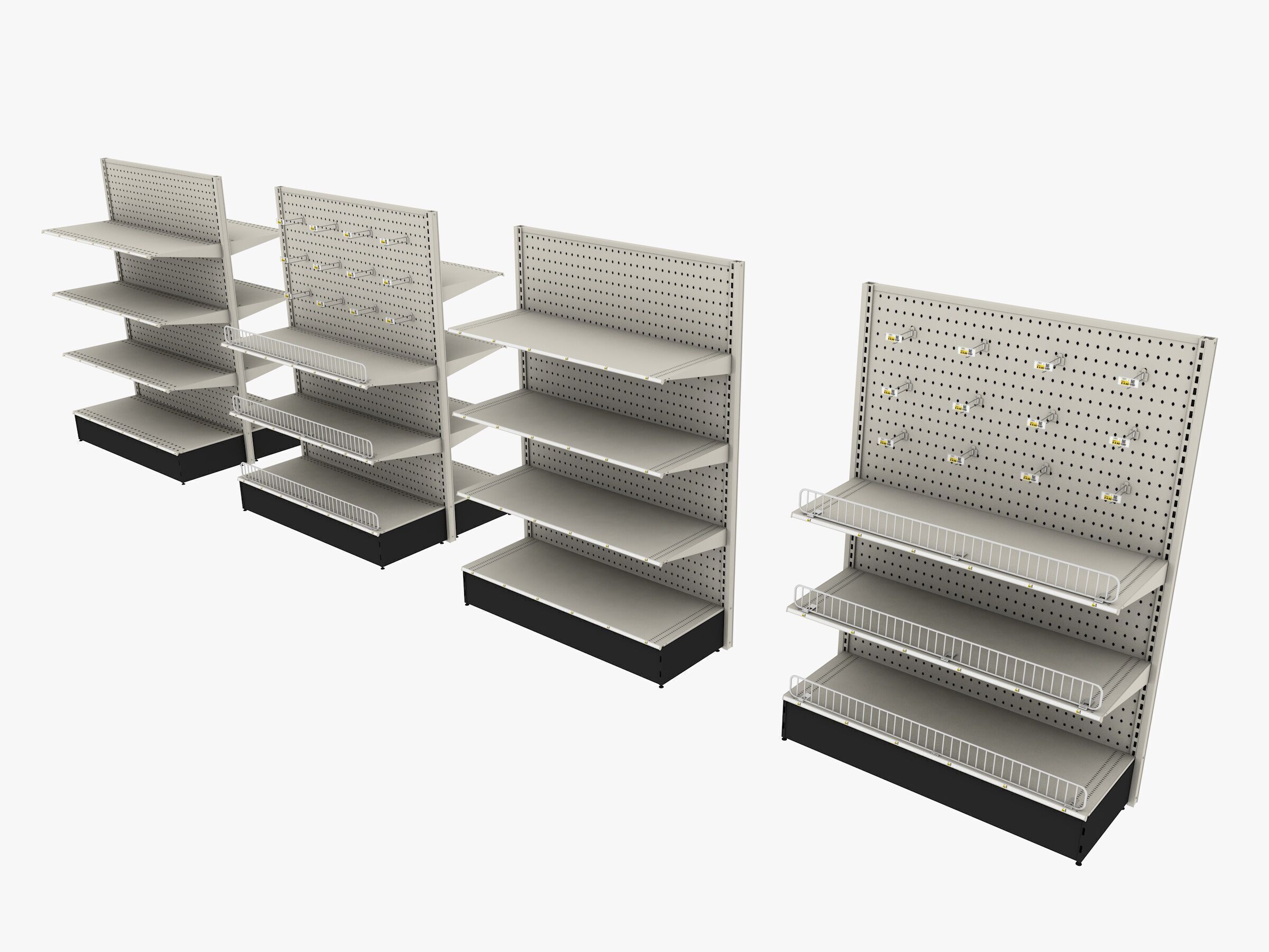Store Shelf 2 Low-poly 3D model_1