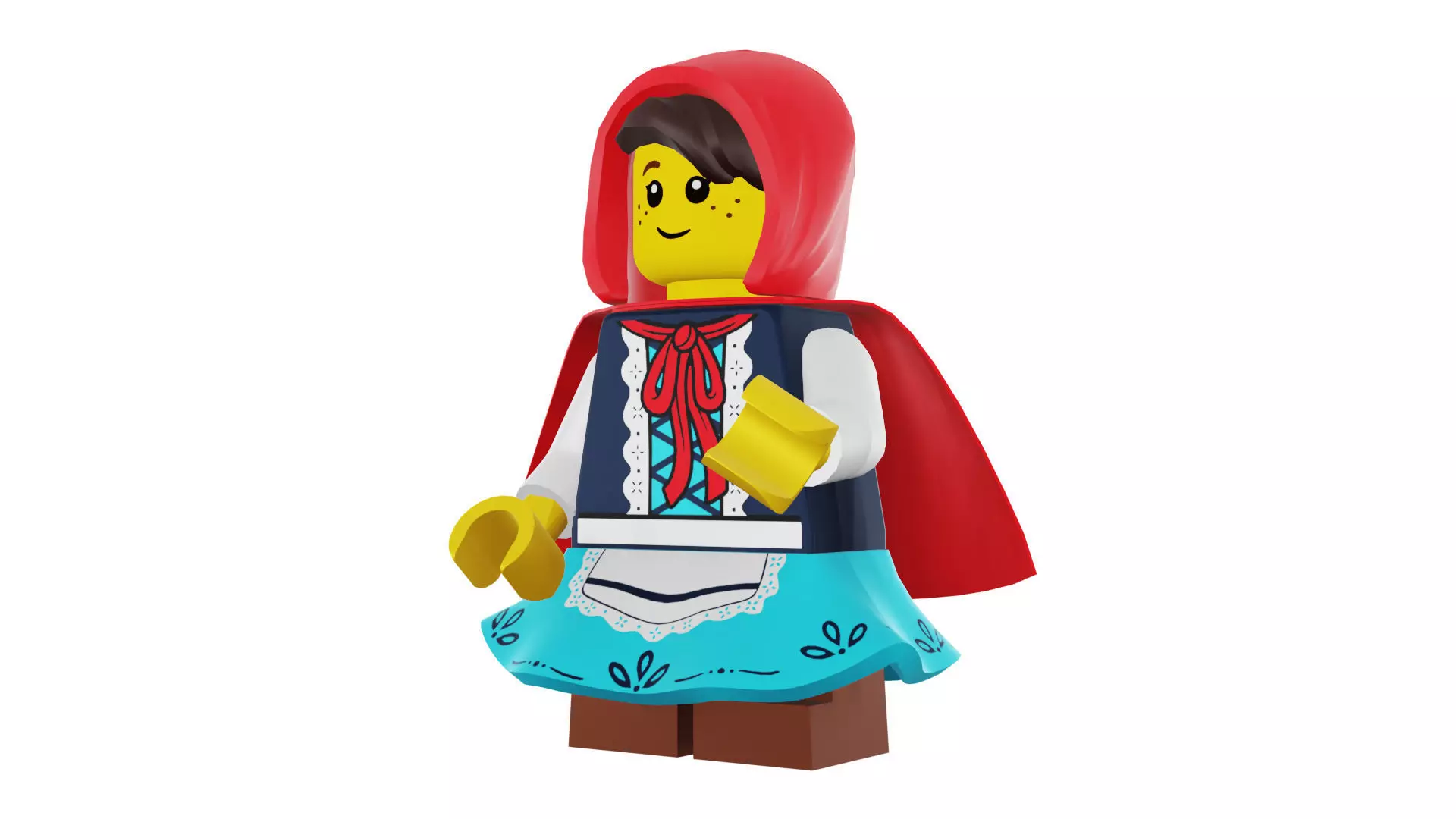 Little Red Riding Hood Brick Minifigure - STL and UV Printing 3D print model