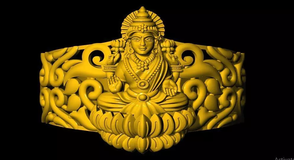 laxmi ring 3dm file 3D print model_0
