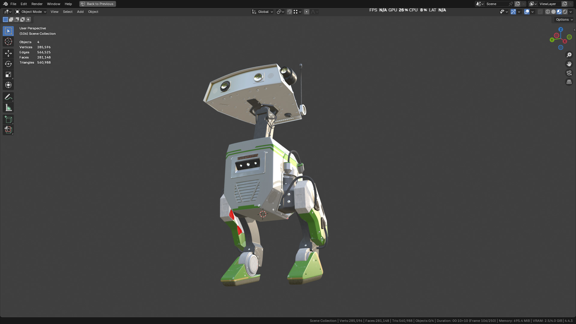 New NVIDIA and Disney Robot 3D model_13