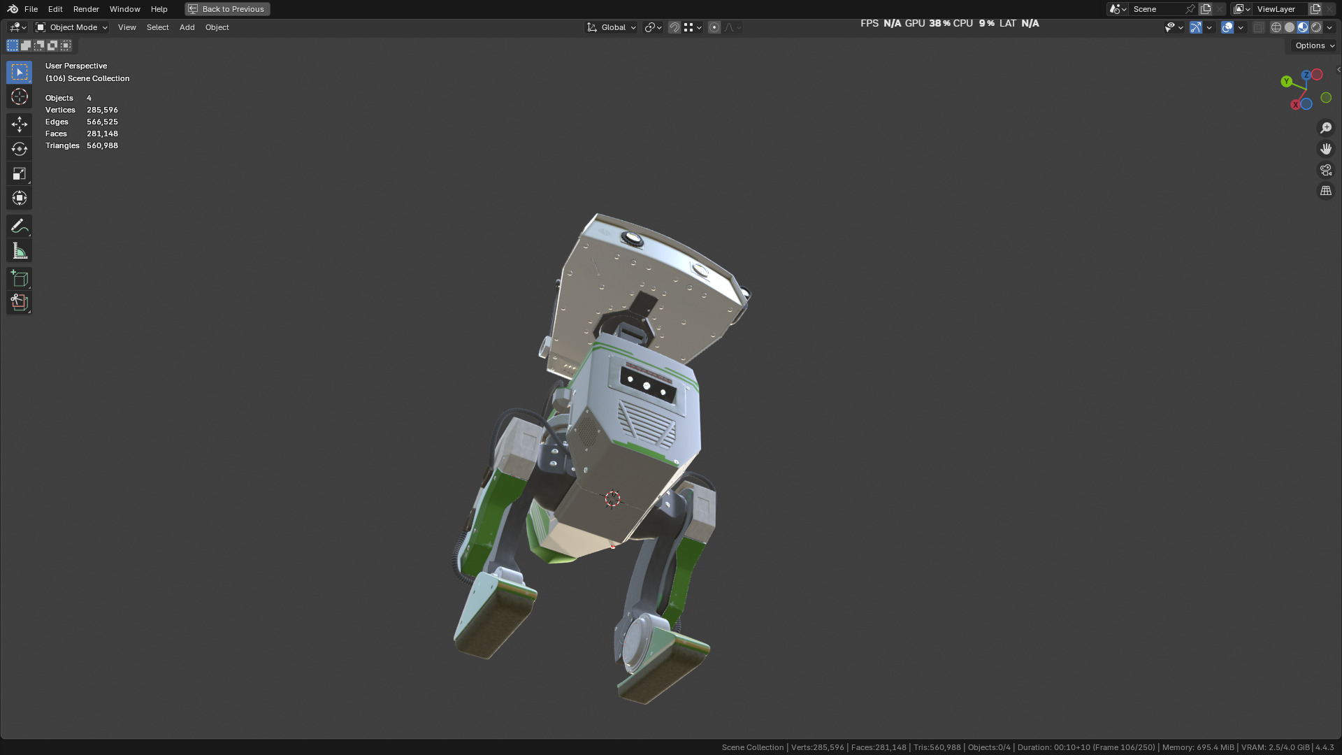 New NVIDIA and Disney Robot 3D model_14