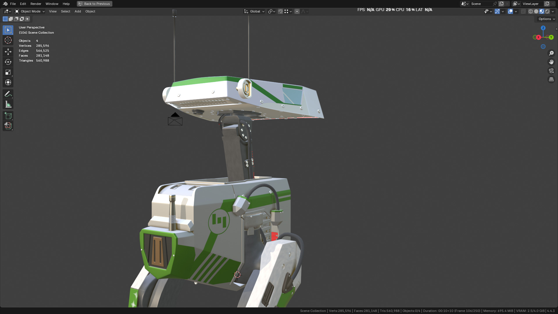 New NVIDIA and Disney Robot 3D model_16