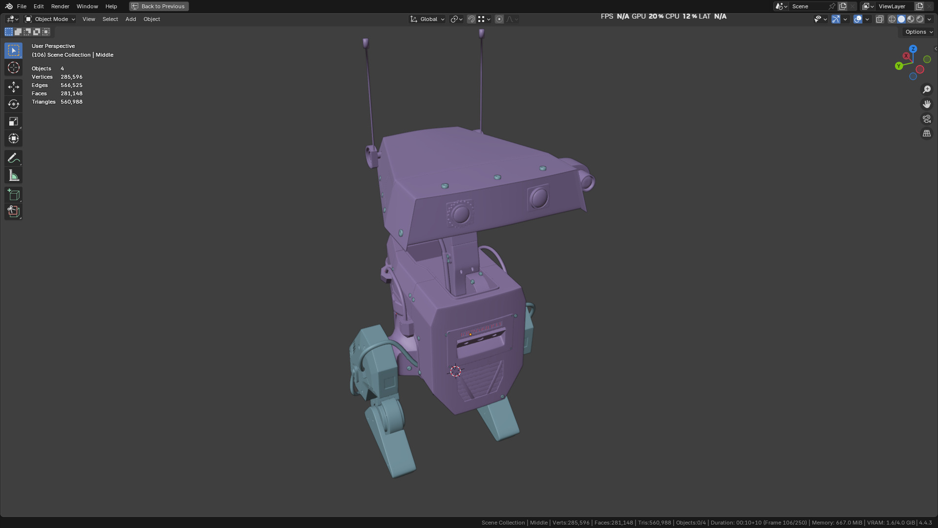 New NVIDIA and Disney Robot 3D model_26