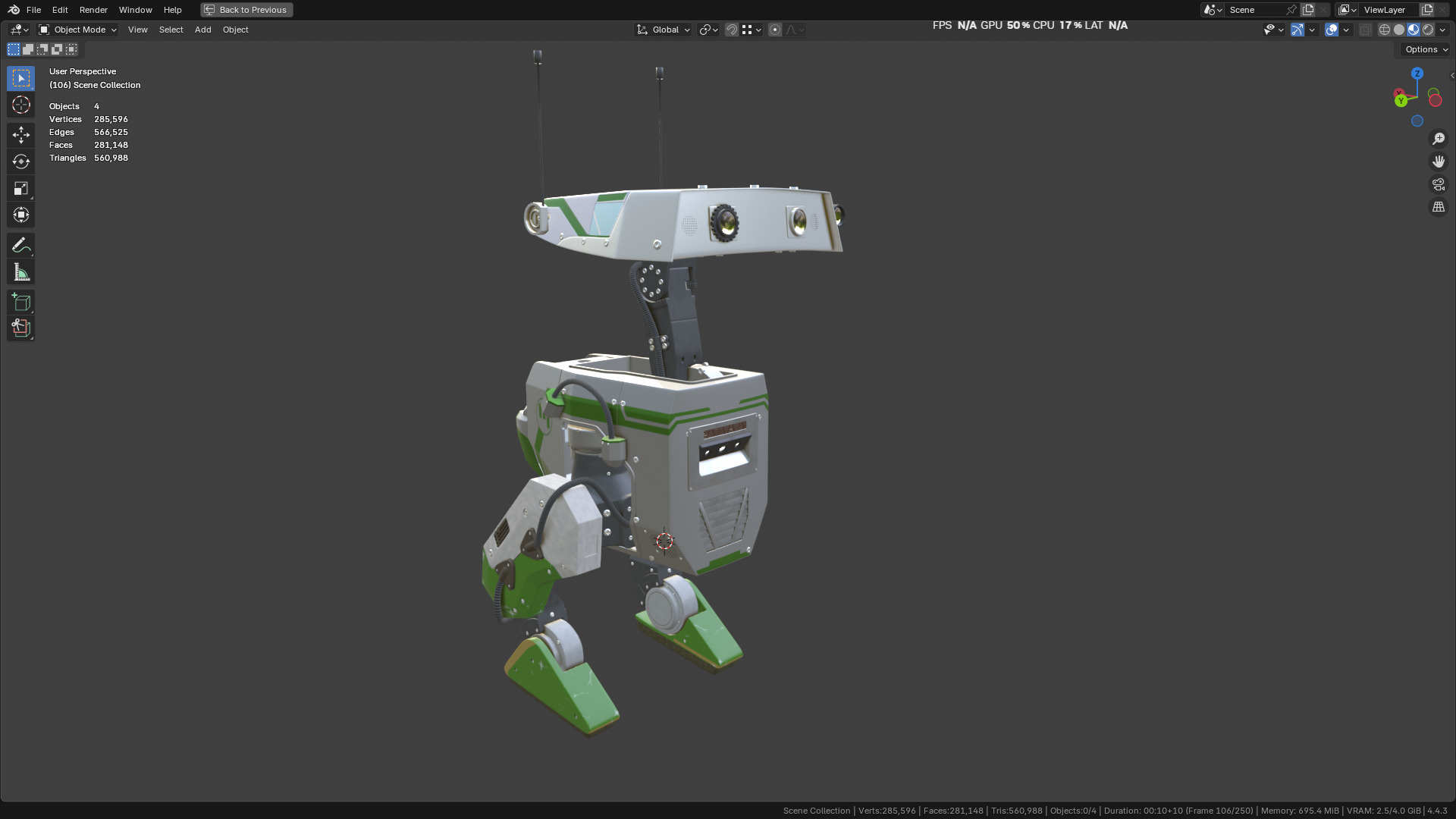 New NVIDIA and Disney Robot 3D model_11