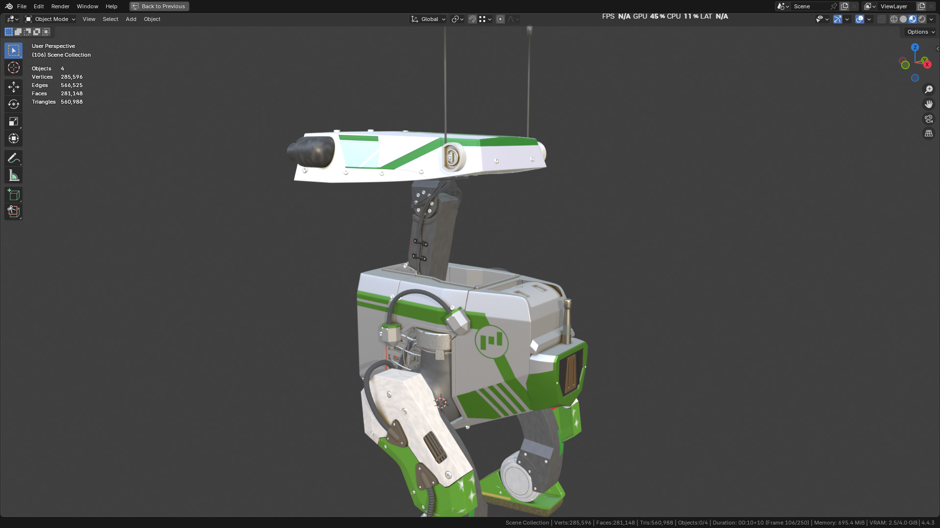 New NVIDIA and Disney Robot 3D model_22
