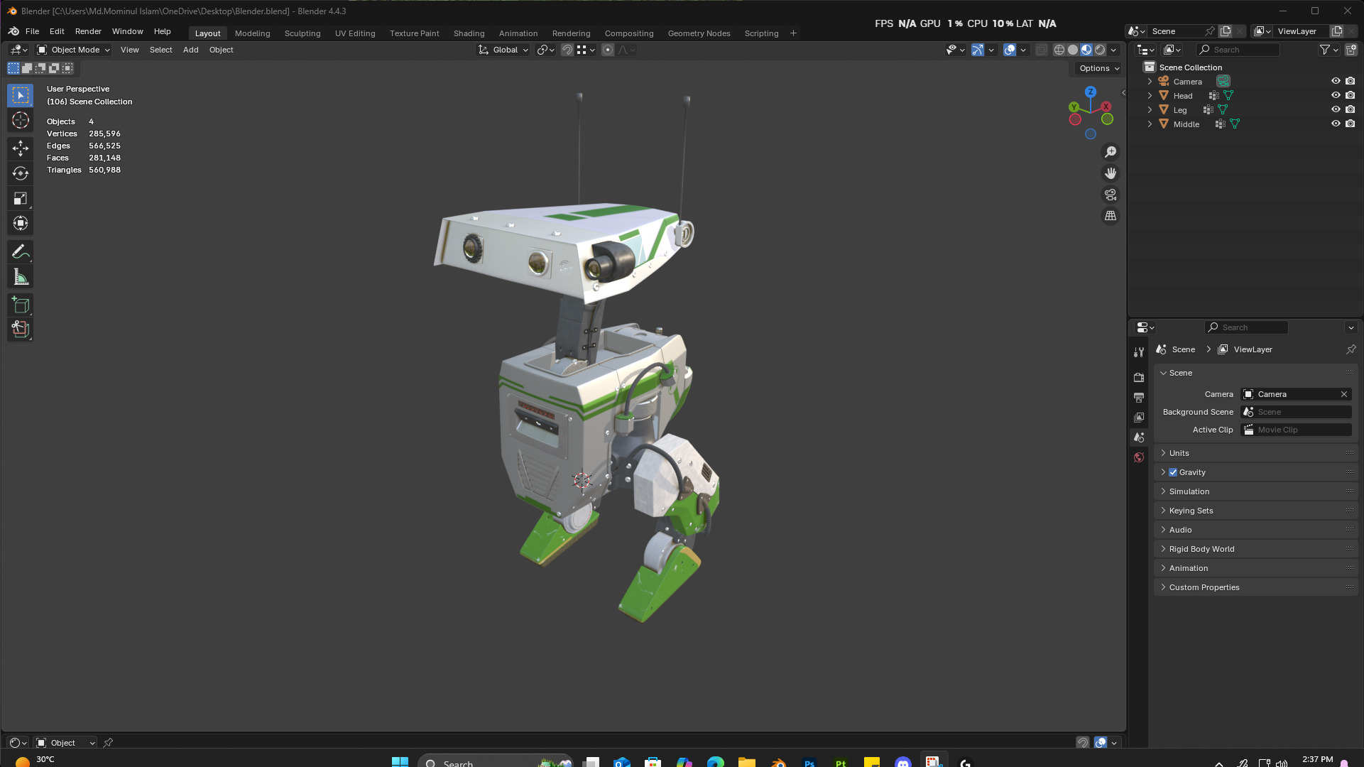 New NVIDIA and Disney Robot 3D model_9