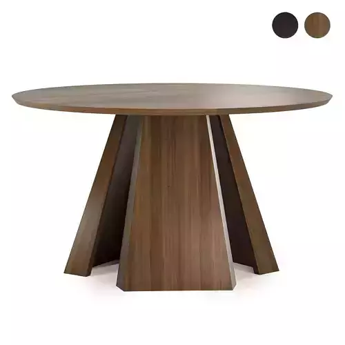 Lenore wood round dining table