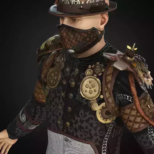  Steampunk rigged character