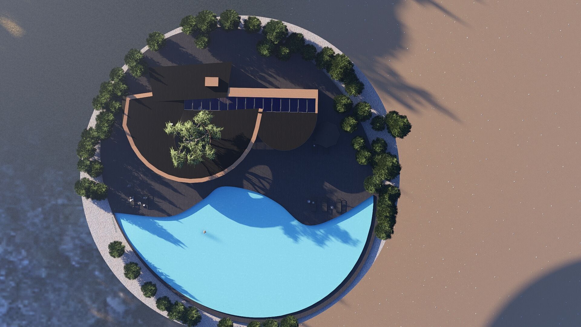 Modern Spa Wellness Retreat Facility  3D Model  Low-poly 3D model_14