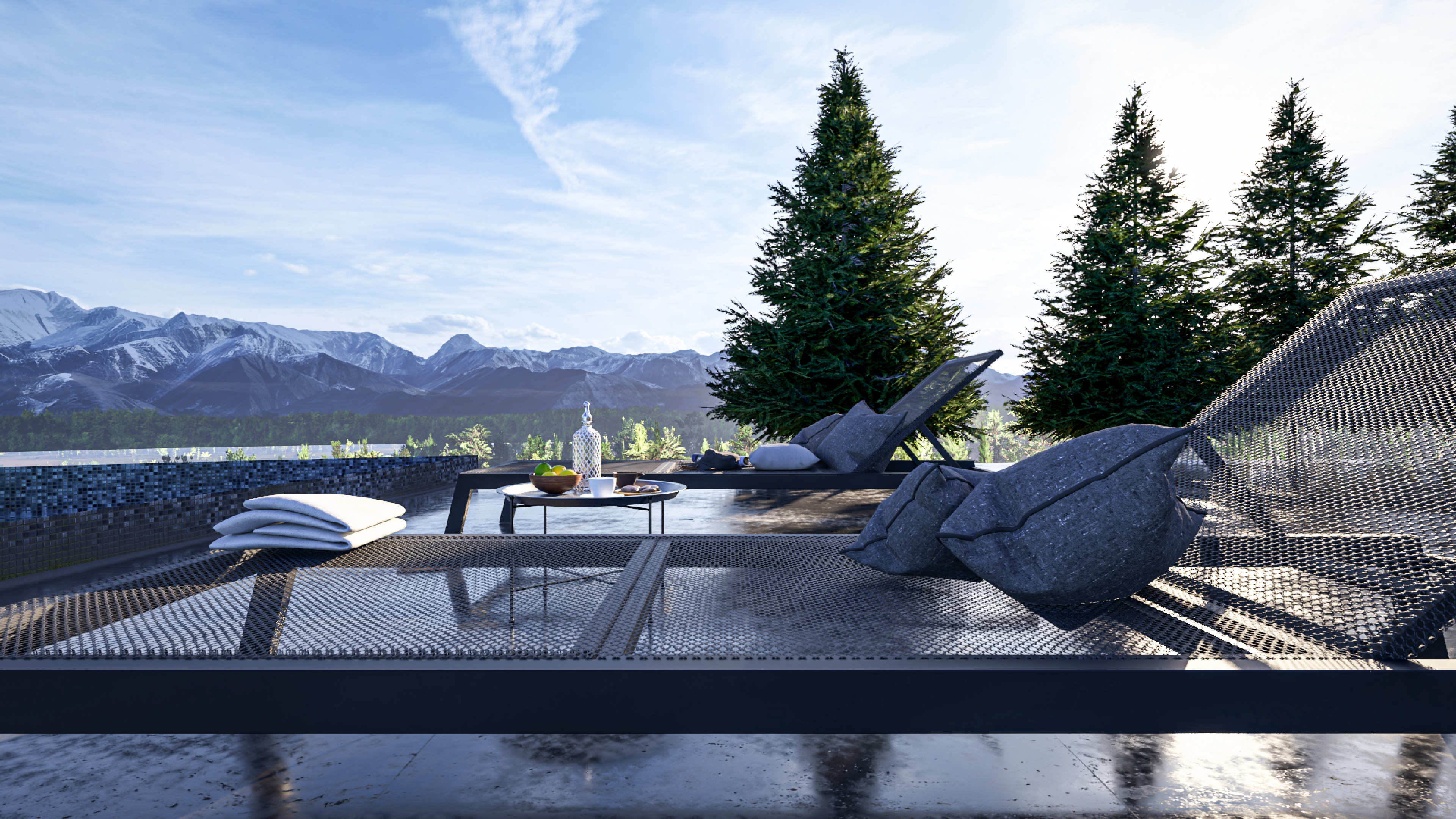 Modern Spa Wellness Retreat Facility  3D Model  Low-poly 3D model_3