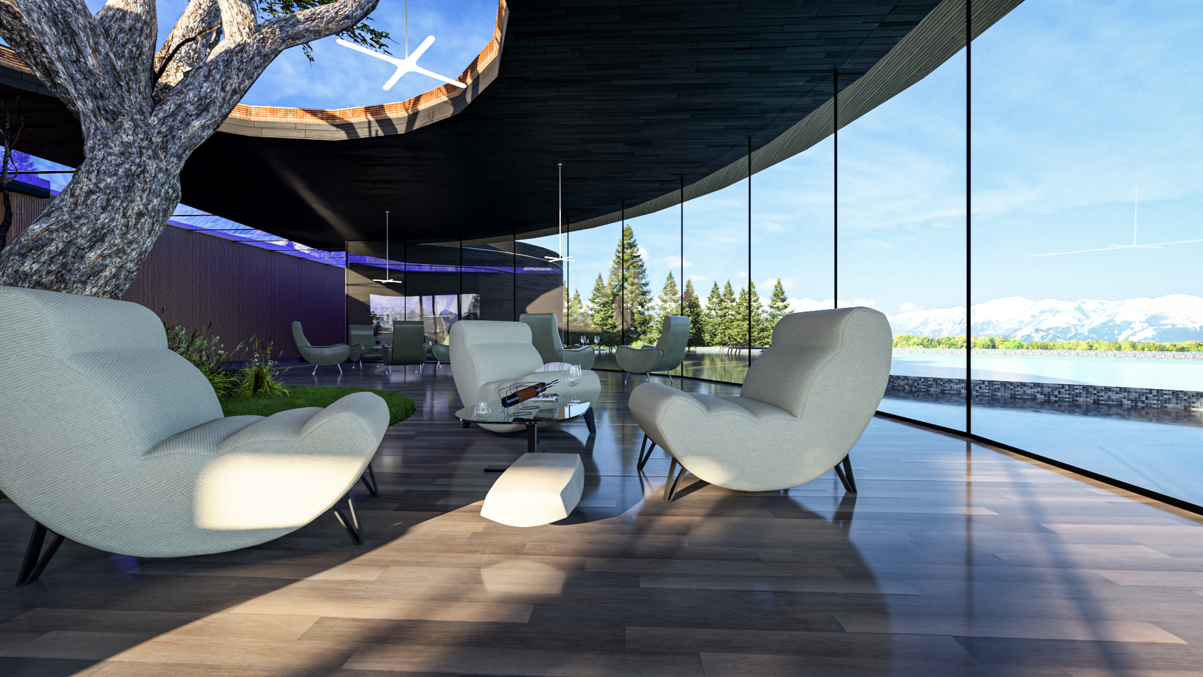 Modern Spa Wellness Retreat Facility  3D Model  Low-poly 3D model_5