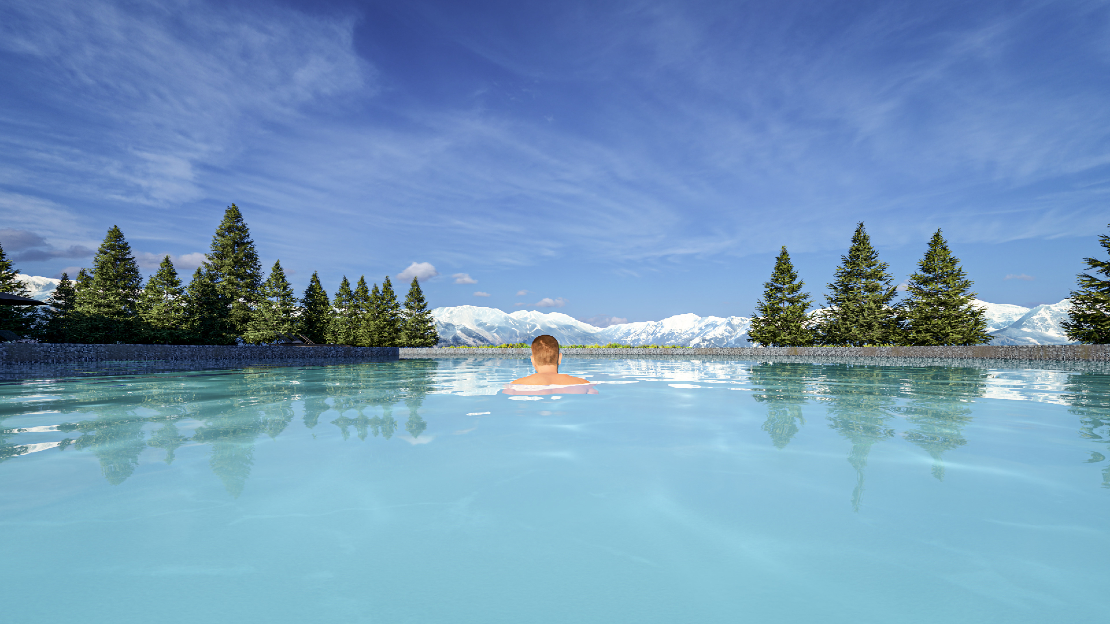 Modern Spa Wellness Retreat Facility  3D Model  Low-poly 3D model_6