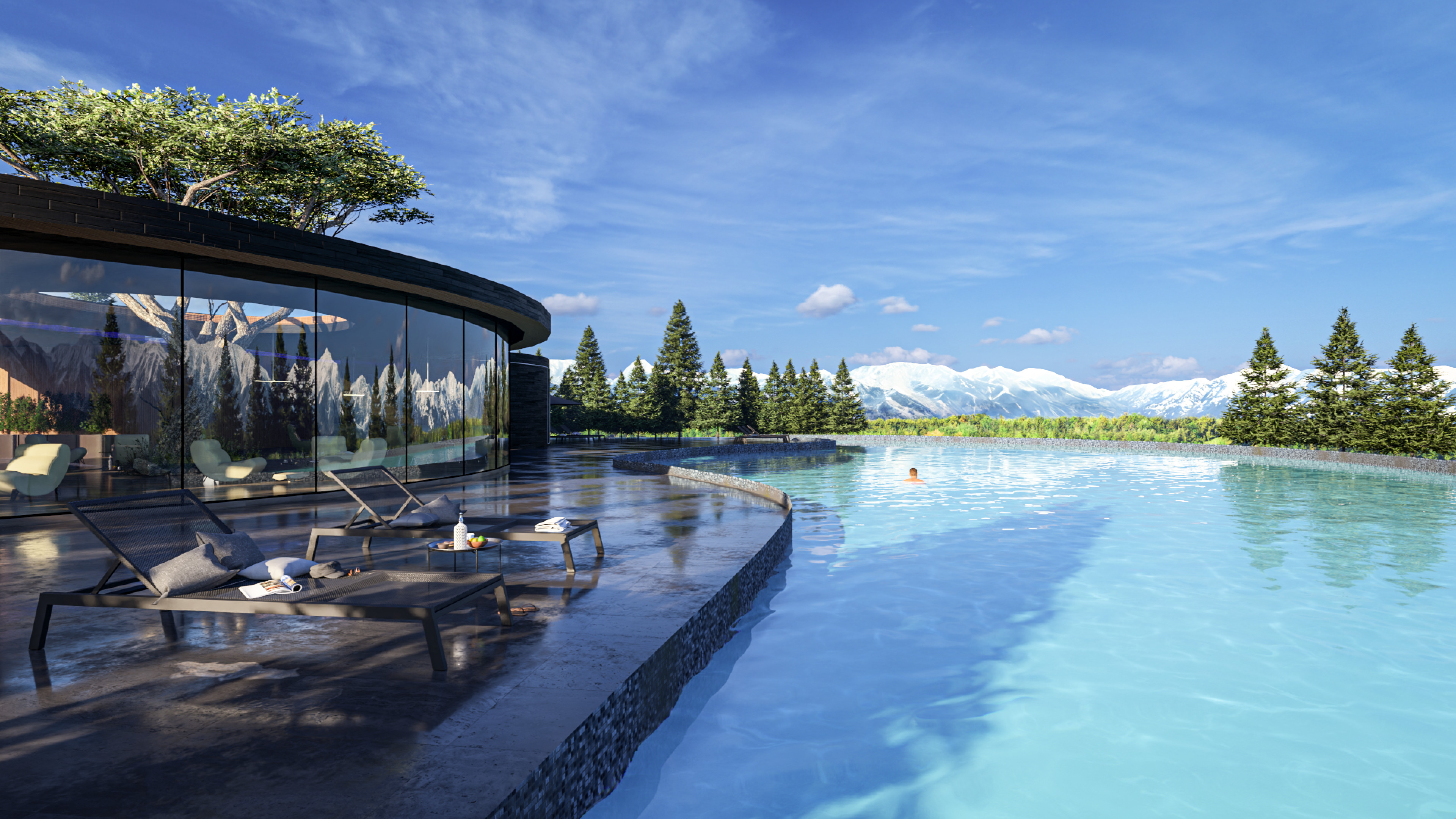 Modern Spa Wellness Retreat Facility  3D Model  Low-poly 3D model_13