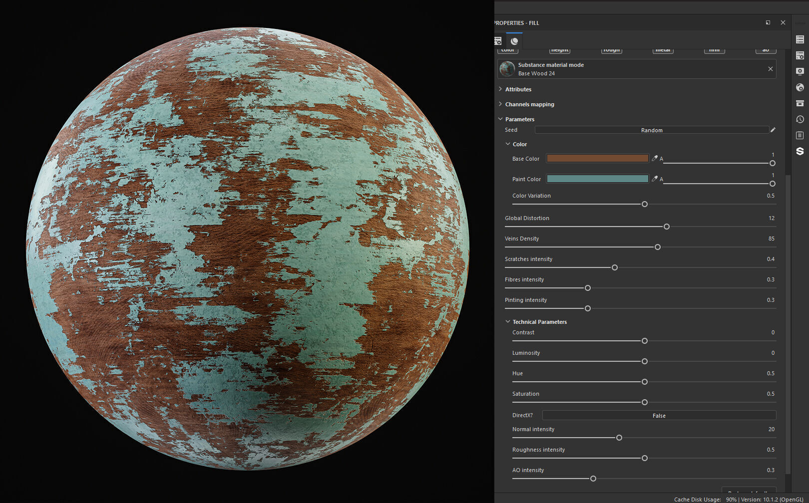 25 Wood Base Material with Parameters Control 4k Texture SBSAR Texture_2