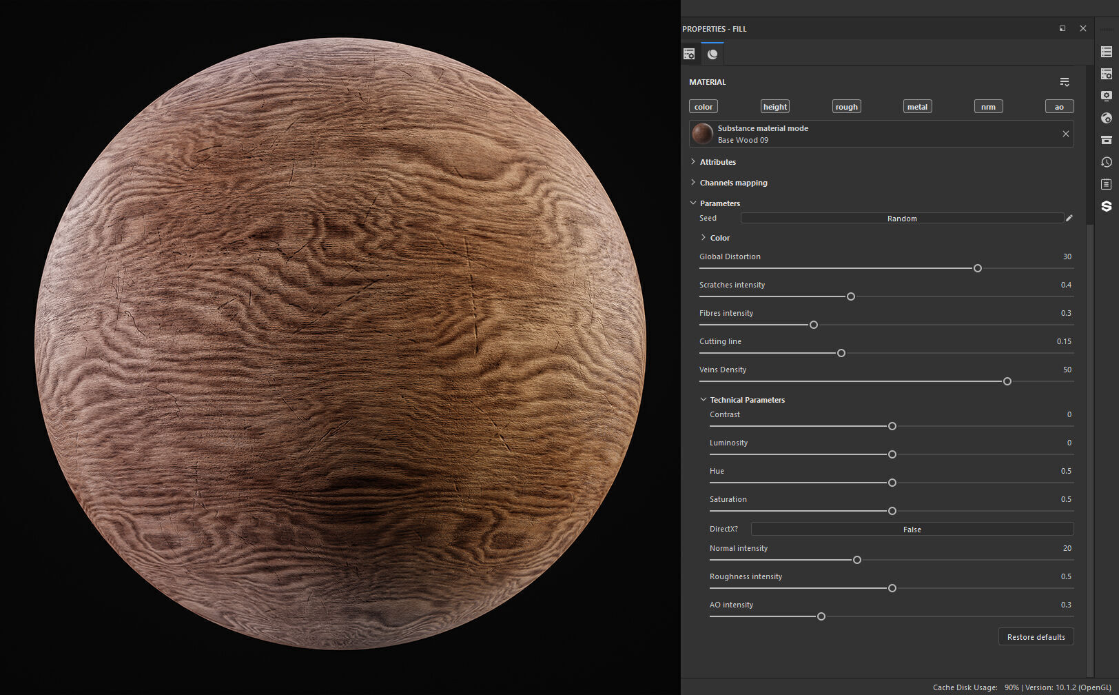 25 Wood Base Material with Parameters Control 4k Texture SBSAR Texture_27