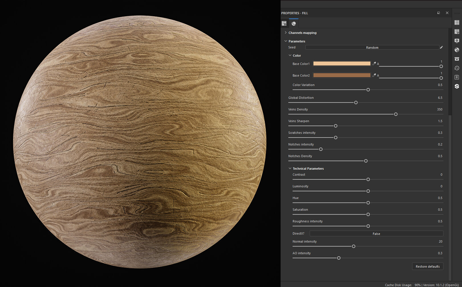 25 Wood Base Material with Parameters Control 4k Texture SBSAR Texture_7
