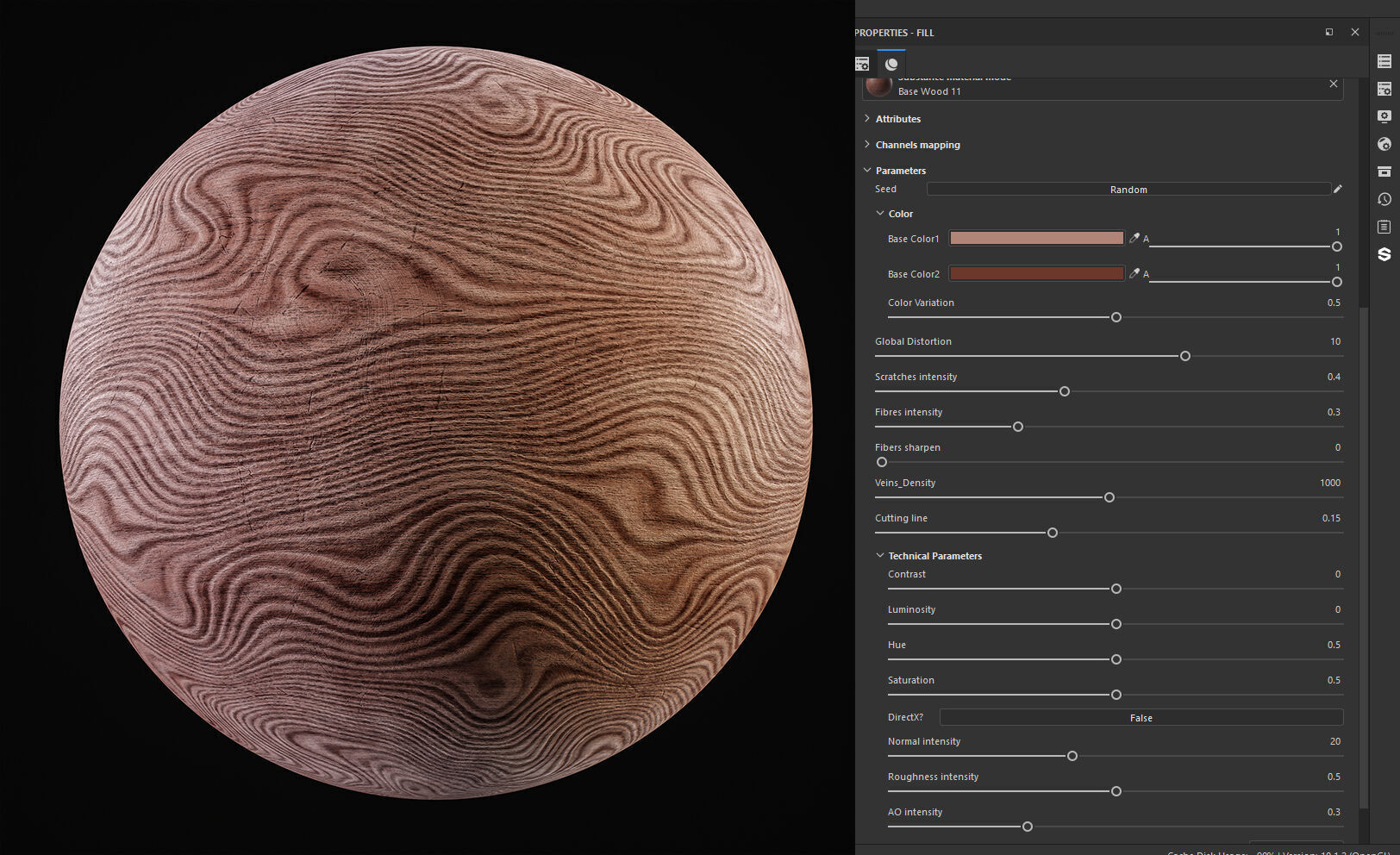 25 Wood Base Material with Parameters Control 4k Texture SBSAR Texture_6