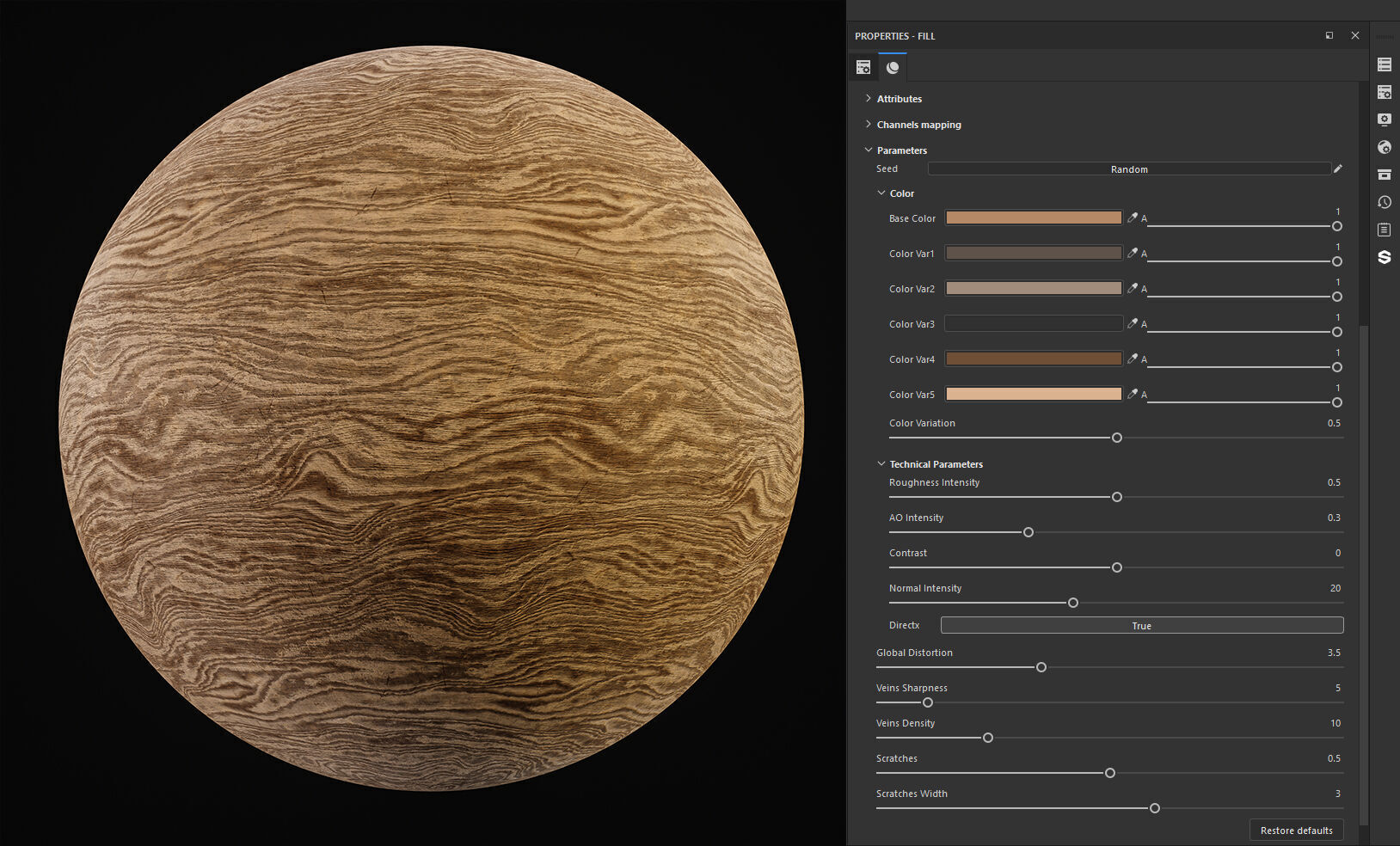 25 Wood Base Material with Parameters Control 4k Texture SBSAR Texture_4