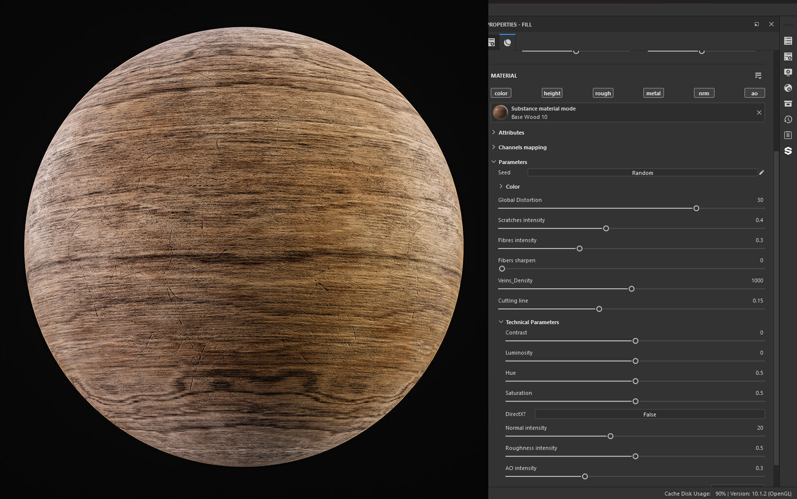 25 Wood Base Material with Parameters Control 4k Texture SBSAR Texture_3