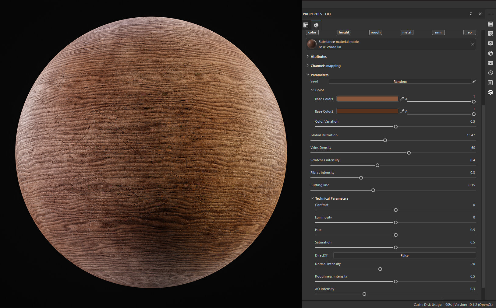 25 Wood Base Material with Parameters Control 4k Texture SBSAR Texture_26