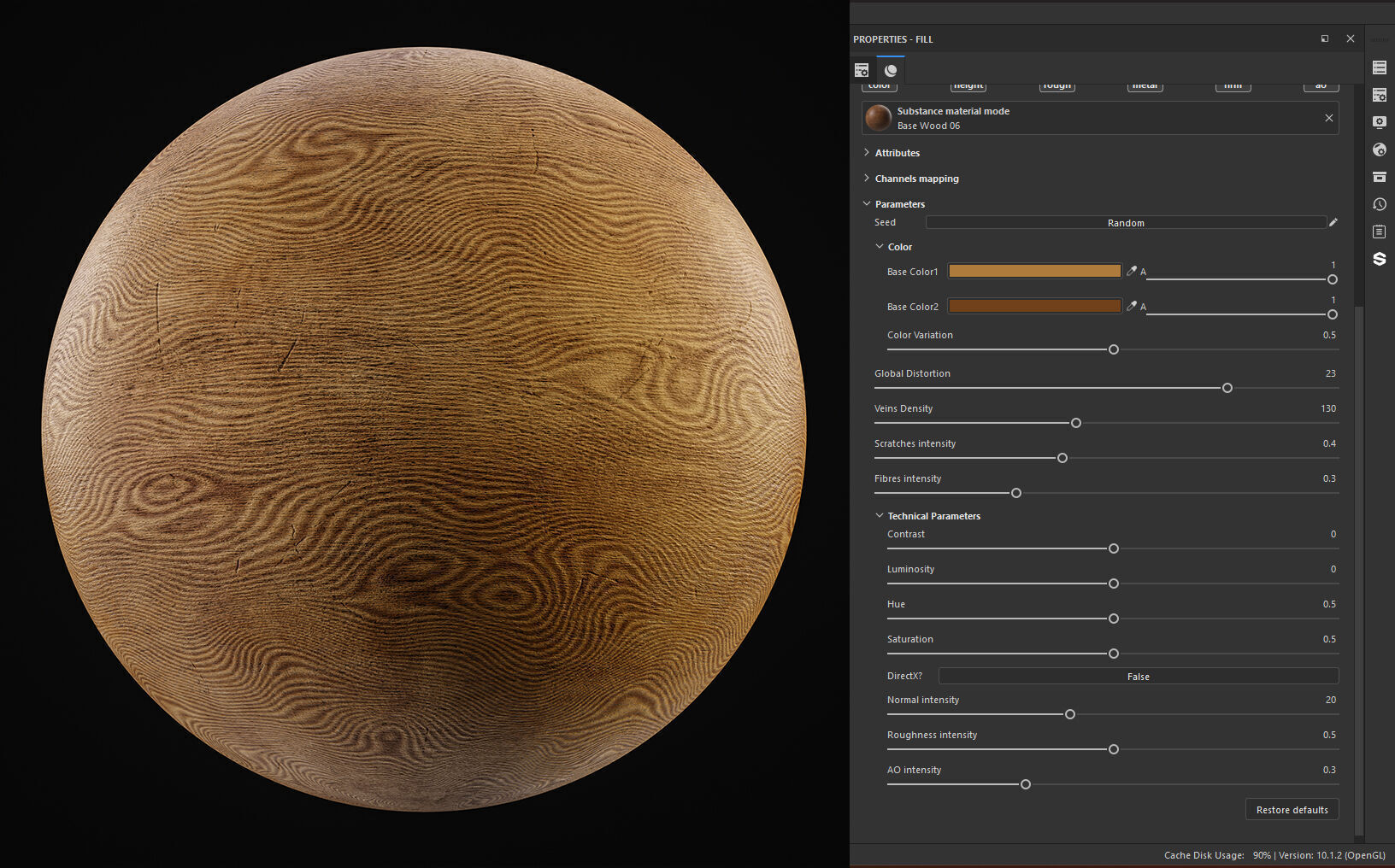 25 Wood Base Material with Parameters Control 4k Texture SBSAR Texture_24