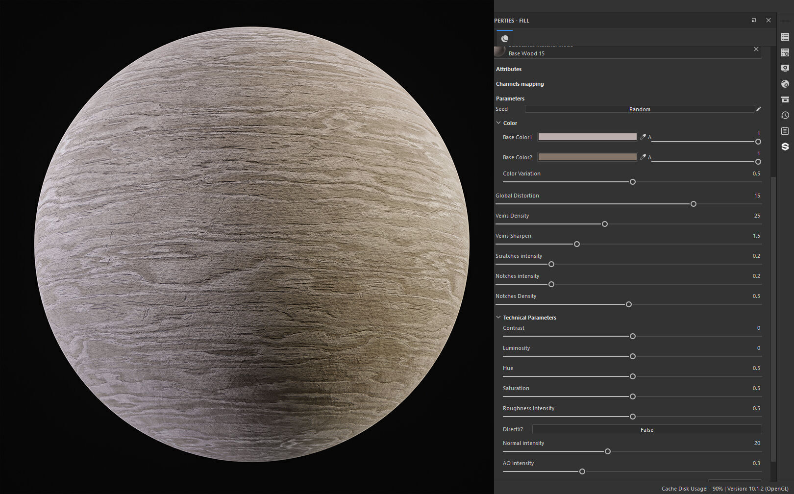 25 Wood Base Material with Parameters Control 4k Texture SBSAR Texture_12