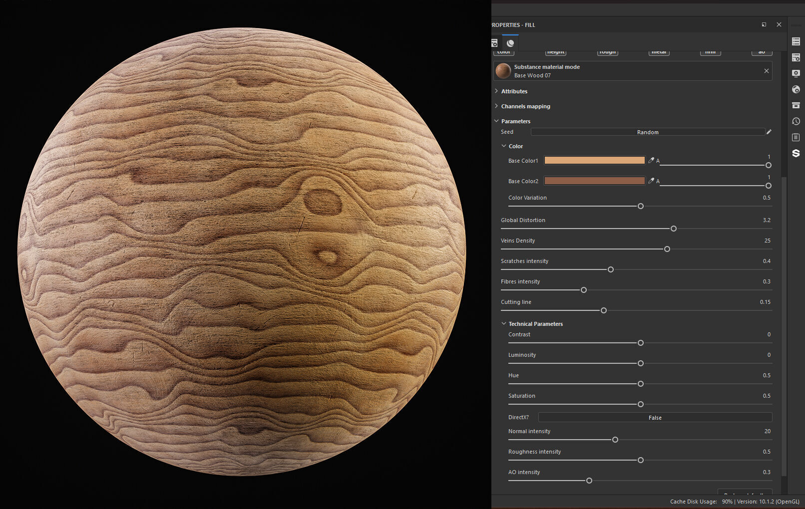 25 Wood Base Material with Parameters Control 4k Texture SBSAR Texture_25